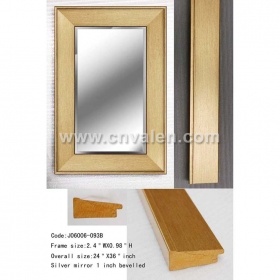 Espelhos de moldura em parede dourada 24x36inch para casas de banho 